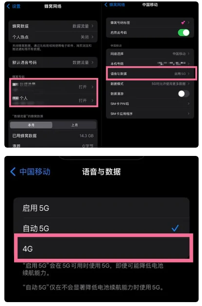 平原苹果手机维修分享iPhone14如何切换4G/5G? iPhone14 5G网络切换方法 