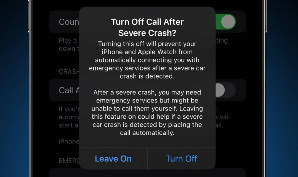 平原苹果14维修分享 iPhone 14 和 Apple Watch 上关闭崩溃检测 
