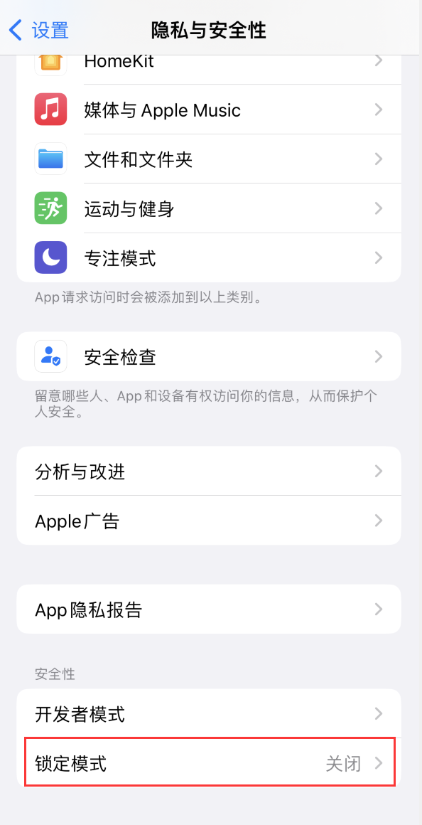 平原苹果手机维修分享iOS 16 “锁定模式”是什么 